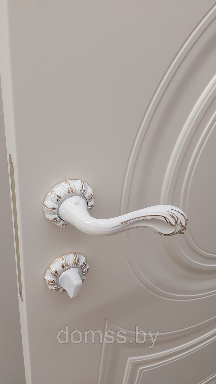 Завертка сантехникая круглая Arni (WPC) белая золото