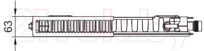 Радиатор стальной Kermi Line-Ventil PLV Тип 11 505x805 / PLV110500801R2K - фото 3 - id-p219863885