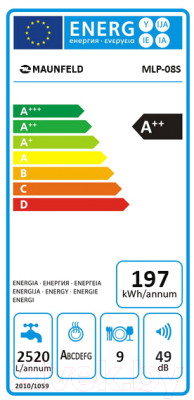 Посудомоечная машина Maunfeld MLP 08S - фото 7 - id-p219859565