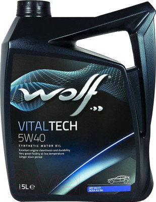Моторное масло WOLF VitalTech 5W40 / 16116/5 - фото 1 - id-p219862384