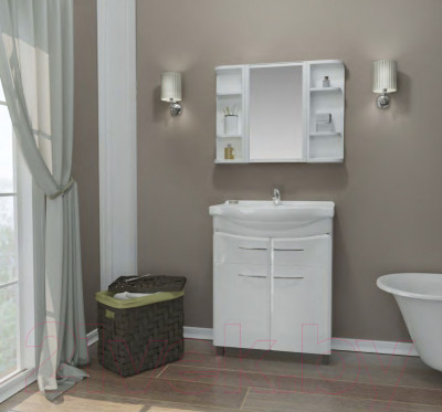 Шкаф с зеркалом для ванной Berossi Hilton НВ 33301000 - фото 2 - id-p219861400