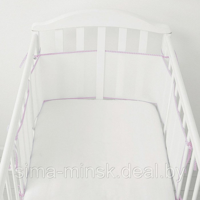 Бортик в кроватку, размер 31х180 см, цвет розовый - фото 6 - id-p219899163