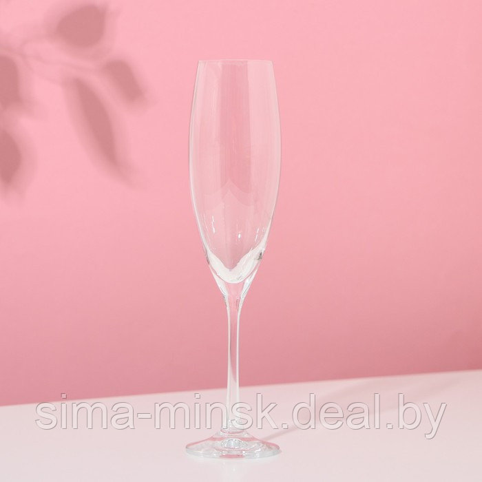 Набор бокалов для шампанского «София», 2 шт, 230 мл, хрустальное стекло - фото 2 - id-p219894065
