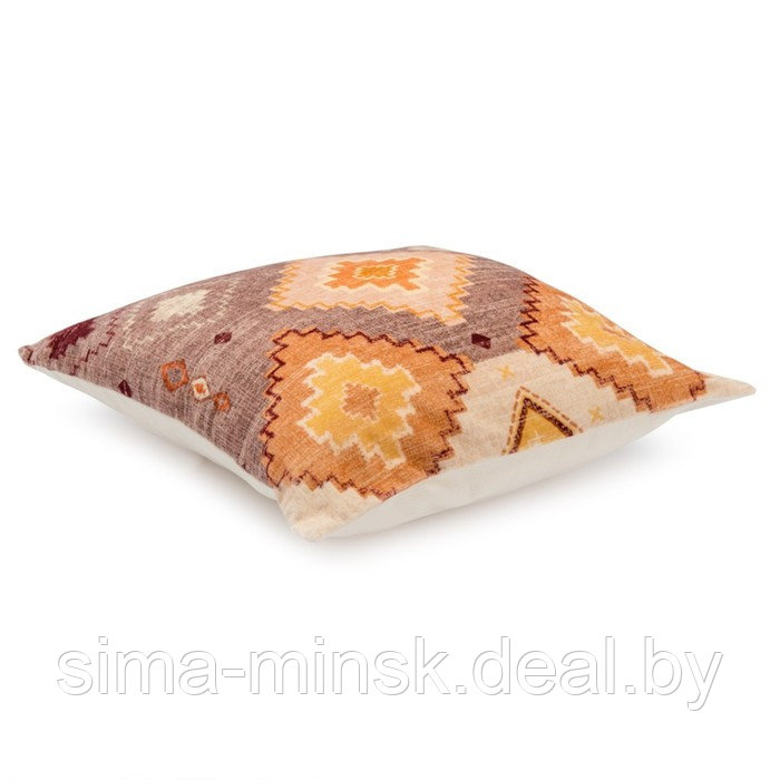 Чехол на подушку из хлопкового бархата Ethnic, размер 45х45 см - фото 4 - id-p219894100