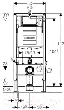 Инсталляция для унитаза Geberit Duofix 111.300.00.5 - фото 2 - id-p219860587