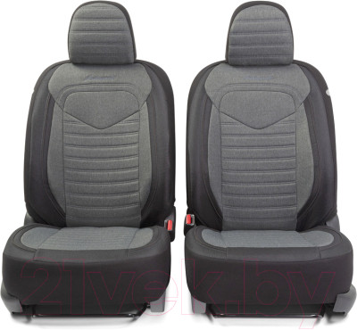 Комплект чехлов для сидений Autoprofi Linen LIN-1505 BK/D.GY - фото 2 - id-p219907690
