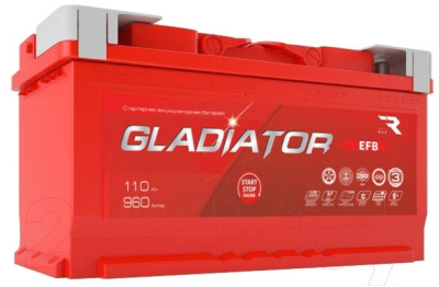 Автомобильный аккумулятор Gladiator EFB R+ - фото 1 - id-p219874383