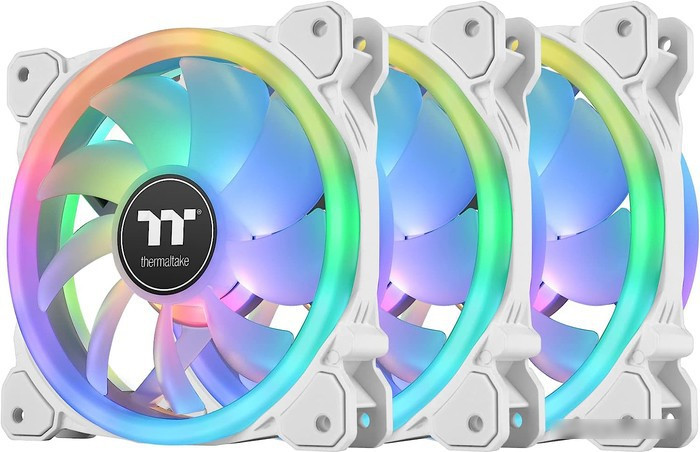 Набор вентиляторов с контроллером Thermaltake SWAFAN 12 RGB Radiator Fan TT Premium Edition White - фото 1 - id-p219916816