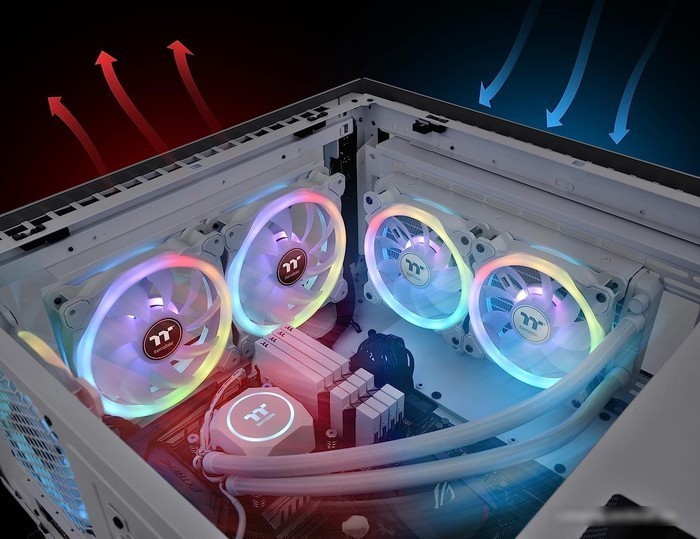 Набор вентиляторов с контроллером Thermaltake SWAFAN 12 RGB Radiator Fan TT Premium Edition White - фото 5 - id-p219916816