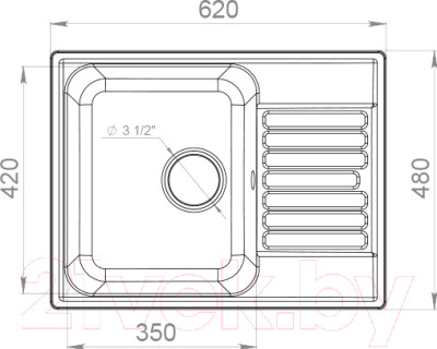 Мойка кухонная GranFest Quarz GF-Z13 - фото 2 - id-p219900678