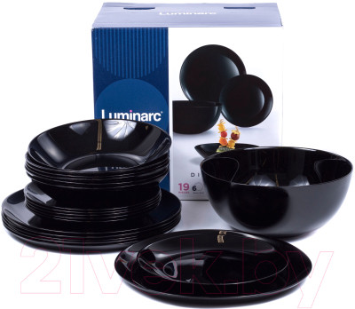 Набор столовой посуды Luminarc Diwali black P1622 - фото 2 - id-p219900975