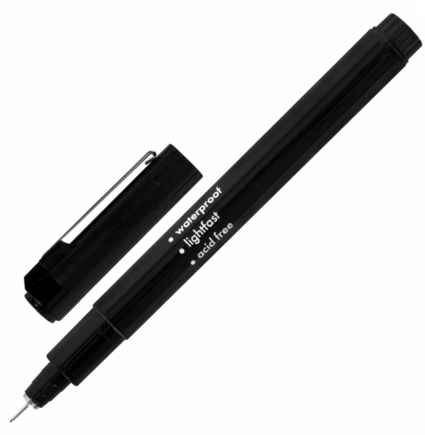 Капиллярные ручки линеры 6 шт. черные, 0,2/0,25/0,3/0,35/0,45/0,7 мм, BRAUBERG ART CLASSIC - фото 6 - id-p219917084