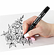 Капиллярные ручки линеры 6 шт. черные, 0,2/0,25/0,3/0,35/0,45/0,7 мм, BRAUBERG ART CLASSIC, фото 10
