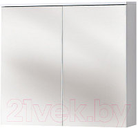 Шкаф с зеркалом для ванной Акваль Сиена 80 / СИЕНА.04.80.80.N