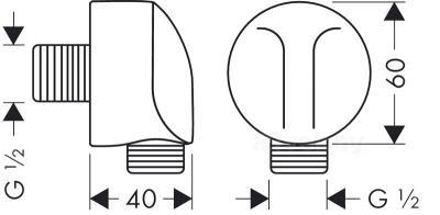 Подключение для душевого шланга Hansgrohe Fixfit 27454000 - фото 4 - id-p219897674