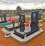 ДВА ОДИНОЧНЫЙ ГРАНИТНЫХ ПАМЯТНИКА НА СЕМЕЙНОМ ЗАХОРОНЕНИИ, фото 2