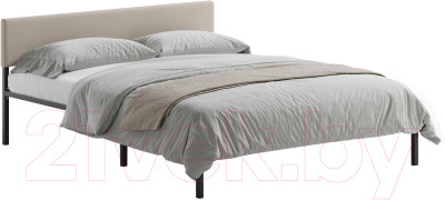 Полуторная кровать Домаклево Лофт с мягкой спинкой 120x200 - фото 1 - id-p219916191