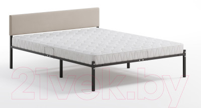 Полуторная кровать Домаклево Лофт с мягкой спинкой 120x200 - фото 2 - id-p219916191