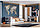 Письменный стол SV-мебель МС Анри (белый текстурный/дуб золотой/железный камень), фото 3