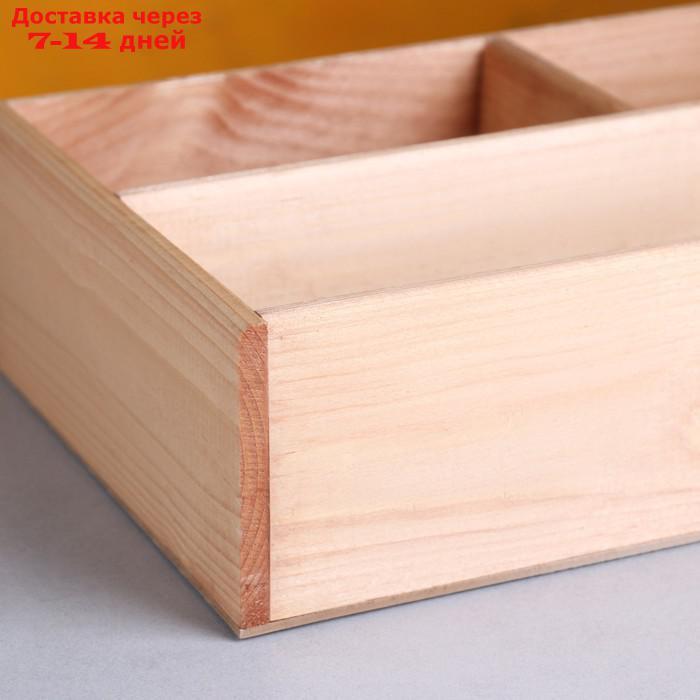 Ящик деревянный 20.5×34.5×10 см подарочный комодик - фото 4 - id-p219831760