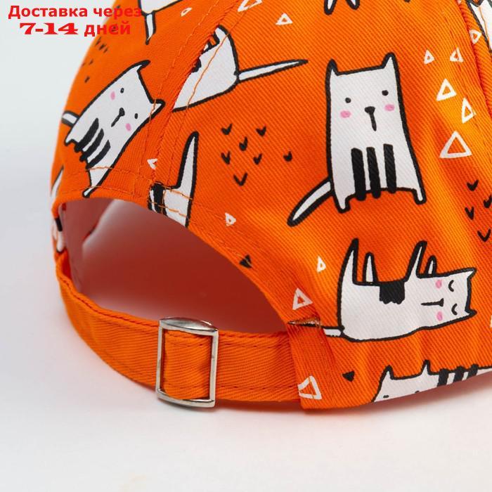 Кепка детская MINAKU "Коты", цвет оранжевый, р-р 50 - фото 2 - id-p219833098