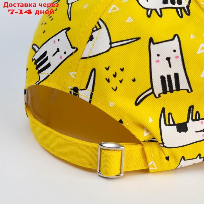 Кепка детская MINAKU "Коты", цвет жёлтый, р-р 50 - фото 2 - id-p219834185