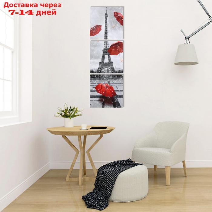 Модульная картина "Дождливый Париж" (3-35х35) 35х105 см - фото 4 - id-p219831046