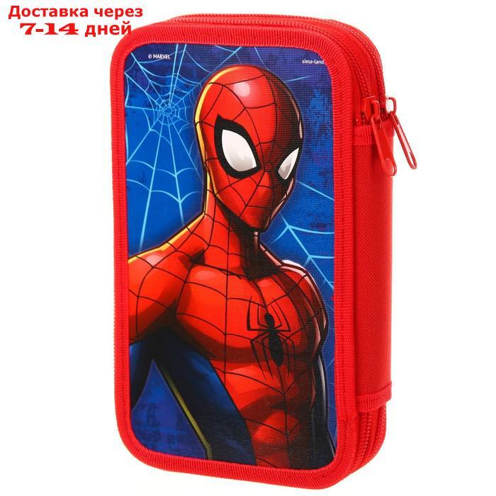 Пенал каркасный "Spider man", 2 секции, 125х205 мм, ламинированный картон, Человек-паук - фото 3 - id-p219834272