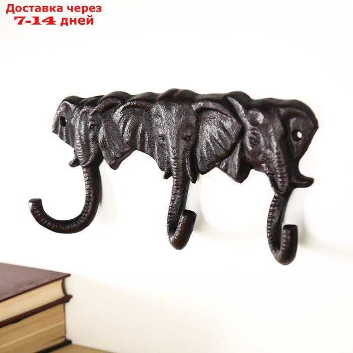 Крючки декоративные металл "Три слона" 12х25,5х4 см - фото 2 - id-p219831083