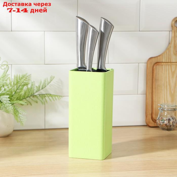 Подставка для ножей "Нежность", 22×9 см, цвет зелёный - фото 1 - id-p219832215