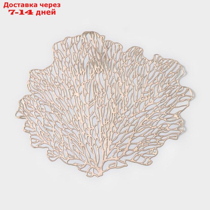 Набор салфеток кухонных Доляна "Кораллы", 48×39 см, 4 шт, цвет золото - фото 2 - id-p219831503