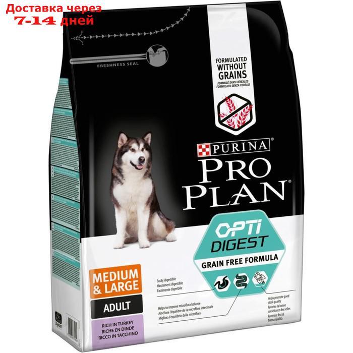 Сухой корм PRO PLAN для собак с чувствительным пищеварением, индейка, 2,5 кг - фото 1 - id-p219833620