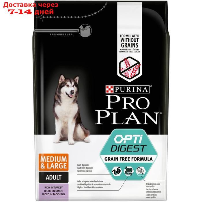 Сухой корм PRO PLAN для собак с чувствительным пищеварением, индейка, 2,5 кг - фото 3 - id-p219833620