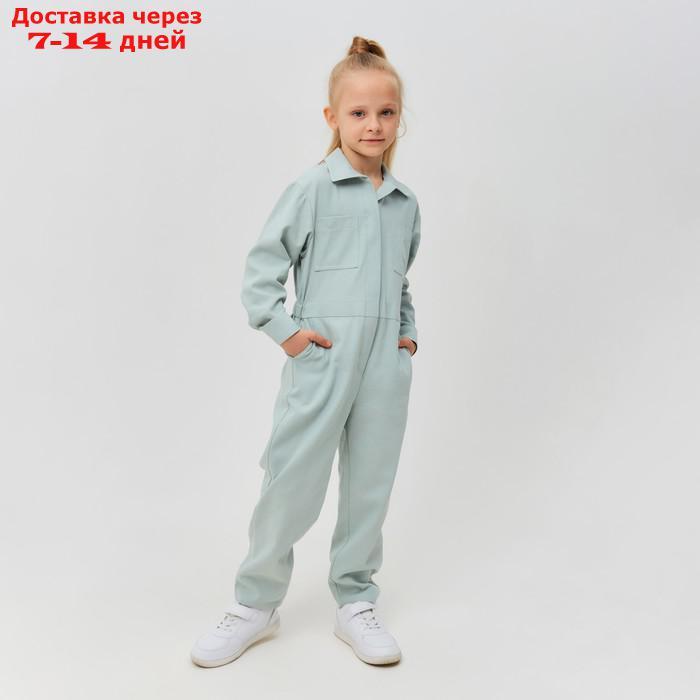 Комбинезон для девочки MINAKU: Casual collection KIDS цвет мятный, рост 128 - фото 1 - id-p219833646