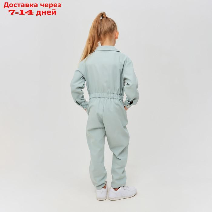 Комбинезон для девочки MINAKU: Casual collection KIDS цвет мятный, рост 128 - фото 4 - id-p219833646