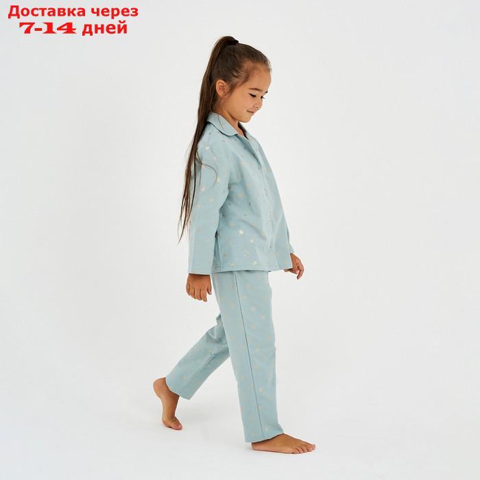 Пижама детская (рубашка, брюки) KAFTAN "Одуванчики", р. 110-116, мятный - фото 3 - id-p219832701