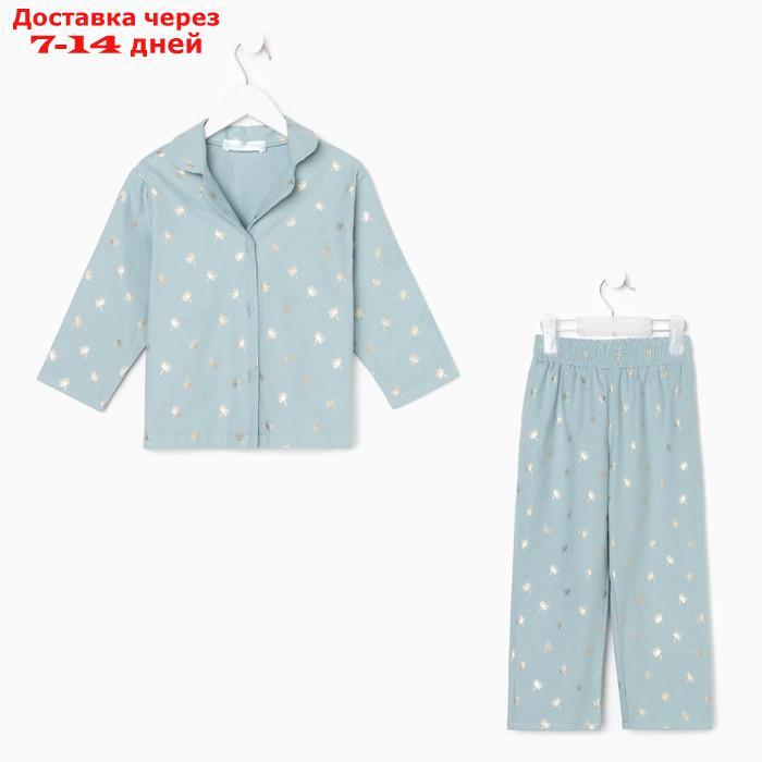 Пижама детская (рубашка, брюки) KAFTAN "Одуванчики", р. 110-116, мятный - фото 9 - id-p219832701