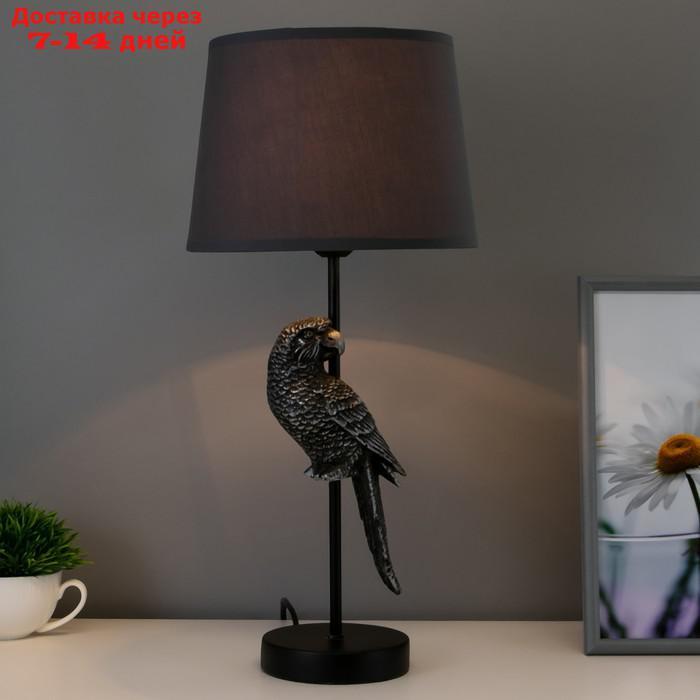 Настольная лампа "Попугай" E27 40Вт черно-серебряный 23,5х23,5х50 см - фото 2 - id-p219832745