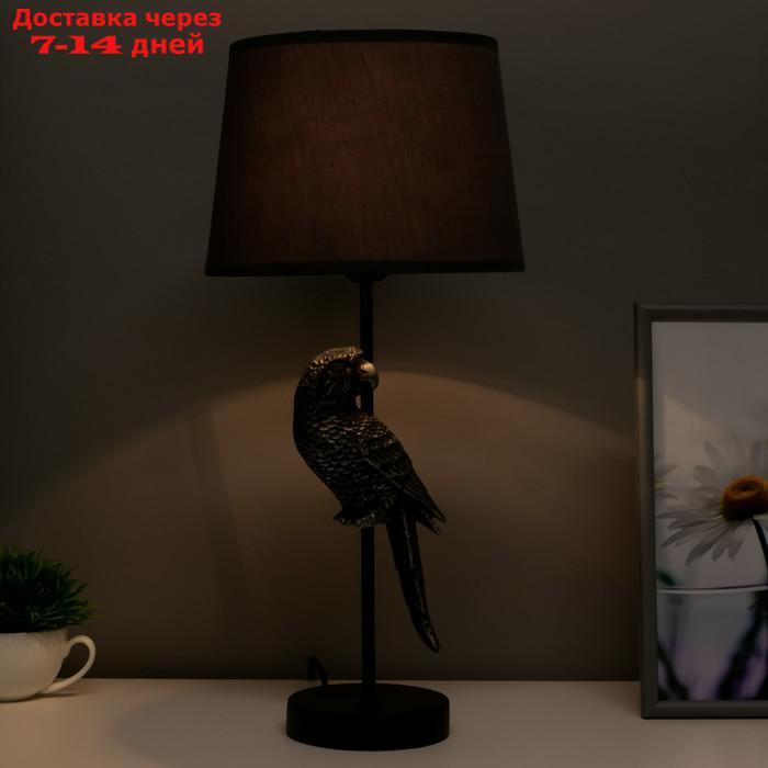 Настольная лампа "Попугай" E27 40Вт черно-серебряный 23,5х23,5х50 см - фото 3 - id-p219832745