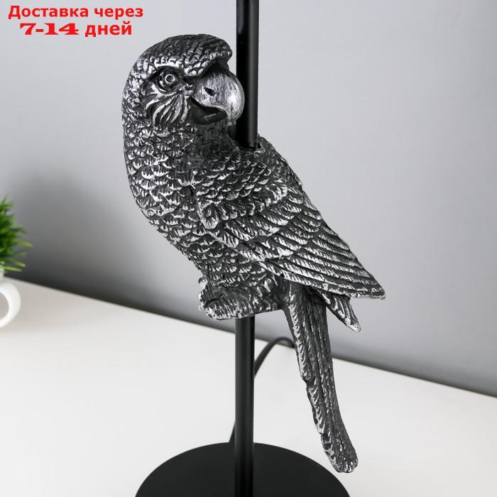 Настольная лампа "Попугай" E27 40Вт черно-серебряный 23,5х23,5х50 см - фото 4 - id-p219832745