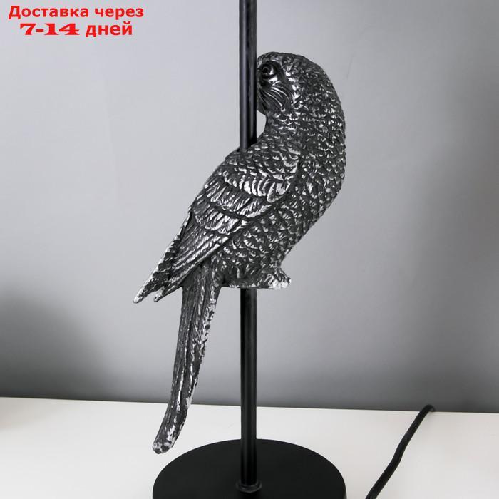 Настольная лампа "Попугай" E27 40Вт черно-серебряный 23,5х23,5х50 см - фото 5 - id-p219832745