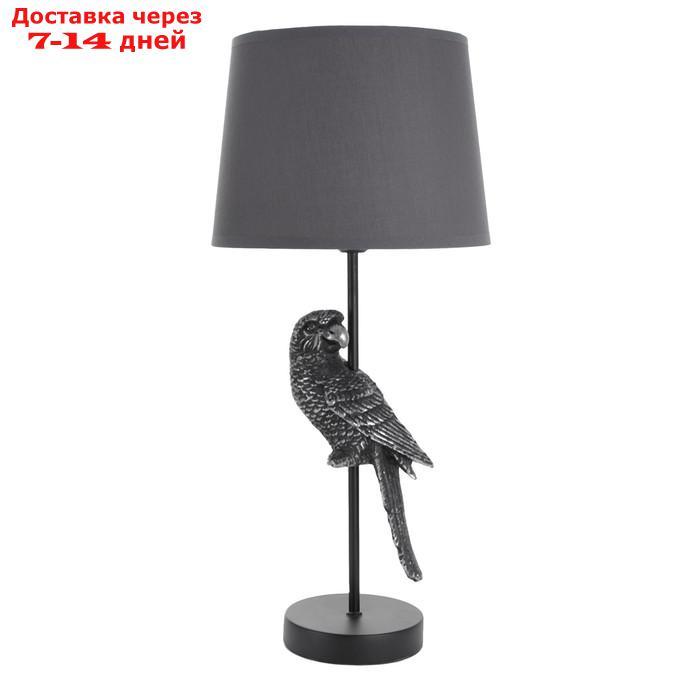 Настольная лампа "Попугай" E27 40Вт черно-серебряный 23,5х23,5х50 см - фото 9 - id-p219832745