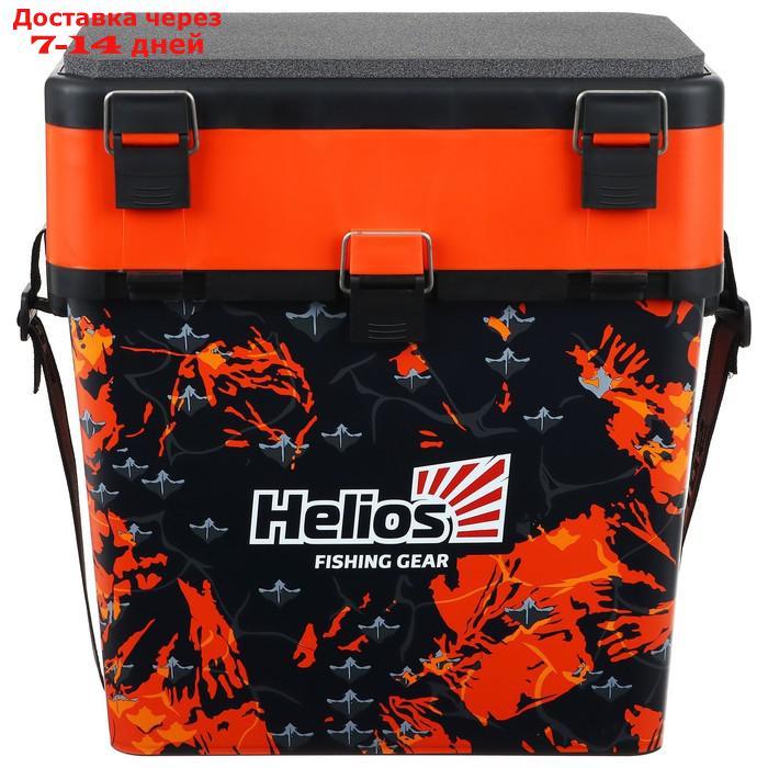 Ящик рыболовный зимний Helios SHARK односекционный, цвет оранжевый (HS-IB-19-SHO-1) - фото 1 - id-p219832799