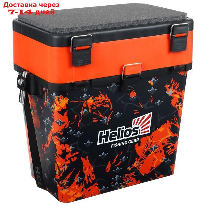 Ящик рыболовный зимний Helios SHARK односекционный, цвет оранжевый (HS-IB-19-SHO-1) - фото 2 - id-p219832799