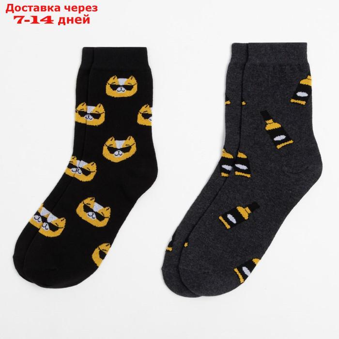Набор мужских носков "Для бро" 2 пары, р. 41-44 (27-29 см) - фото 2 - id-p219832851