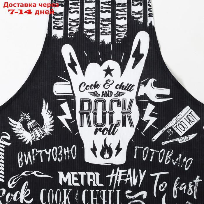 Фартук Доляна Rock'n'roll, 60 × 70 см, рогожка, хлопок 100 %, 160 г/м² - фото 5 - id-p219832880