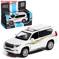 Машина металл. "Land Cruiser Prado" 1:32, свет,звук, откр. двери, капот, багаж, инерци