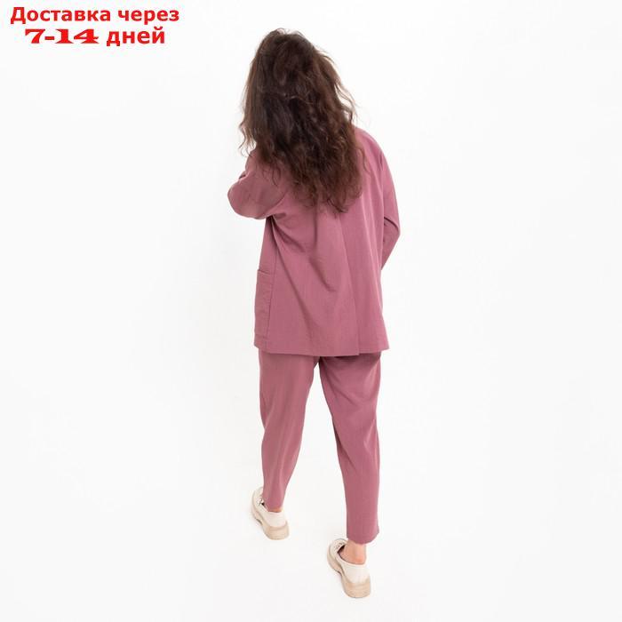 Комплект женский повседневный (жакет и брюки), пыльная роза, размер 42 - фото 10 - id-p219834025