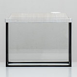 Аквариум "Прямоугольный" с крышкой, 15 литров, 34 x 17 x 25/30 см, беленый дуб, фото 2