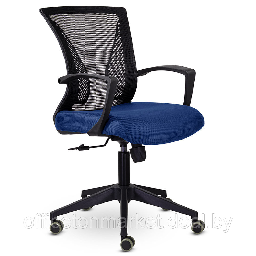 Кресло для персонала Энжел СН-800 "СР TW-01/Е53-К", ткань, сетка, пластик, темно-синий - фото 1 - id-p219856038